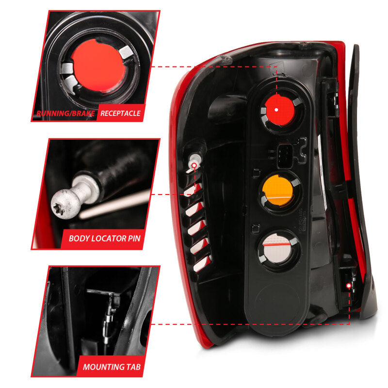 ANZO 1999-2004 Jeep Grand Cherokee Taillight Red/Clear Lens (OE Replacement) 311308 311308 User 3