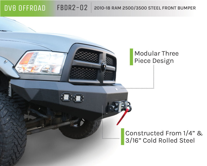 DV8 Offroad 10-14 Dodge Ram 2500/3500 Front Bumper FBDR2-02 FBDR2-02 Product Brochure - a specific brochure describing a Product