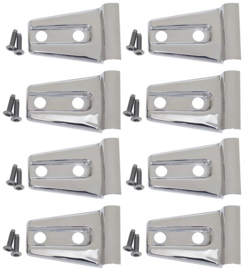Kentrol 07-18 Jeep Wrangler JK Door Hinge Overlays 8 Pieces 4 Door - Polished Silver 30021 30021 Photo - Primary