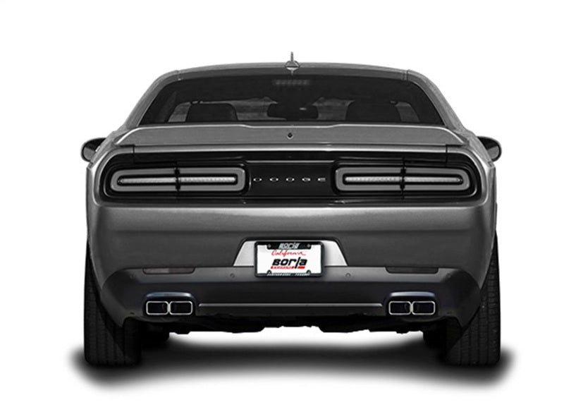 Borla 15-16 Dodge Challenger R/T 5.7L Dual Rectangle Angle Cut Dual Split Rear Exit ATAK Exhaust 140628 140628 Photo - Close Up