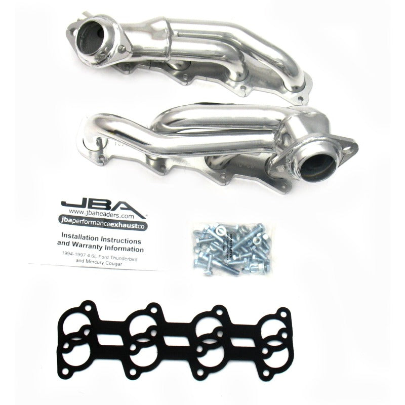 JBA 94-97 Ford Thunderbird 4.6L 2V 1-1/2in Primary Silver Ctd Cat4Ward Header 1626SJS 1626SJS Photo - Primary