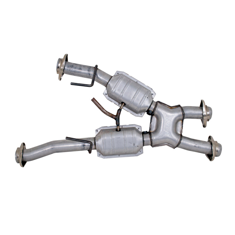 BBK 79-93 Mustang 5.0 Short Mid X Pipe w Catalytic Converters 2-1/2 For Automatic Long Tube Headers 1810 1810 Photo - Primary