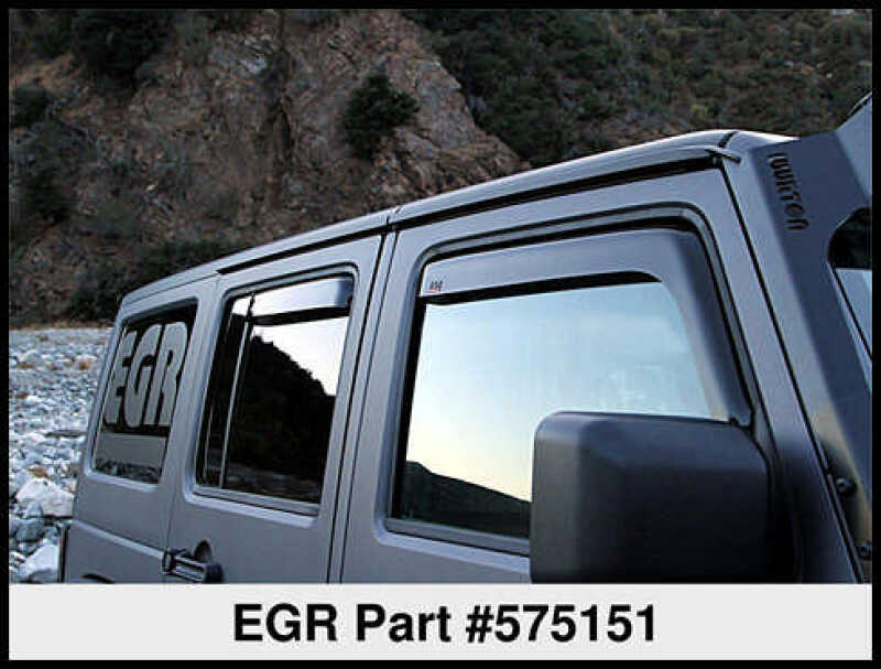 EGR 07+ Jeep Wrangler JK In-Channel Window Visors - Set of 4 575151 575151 Thumbnail