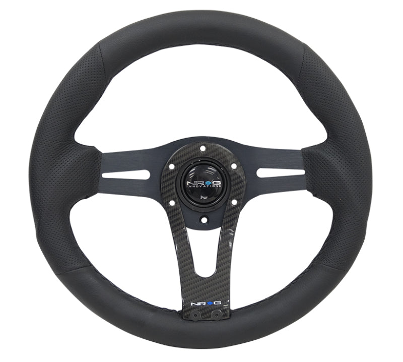 NRG Reinforced Steering Wheel- 320mm Sport Steering Wheel w/ Carbon center RST-002RCF Photo - Primary