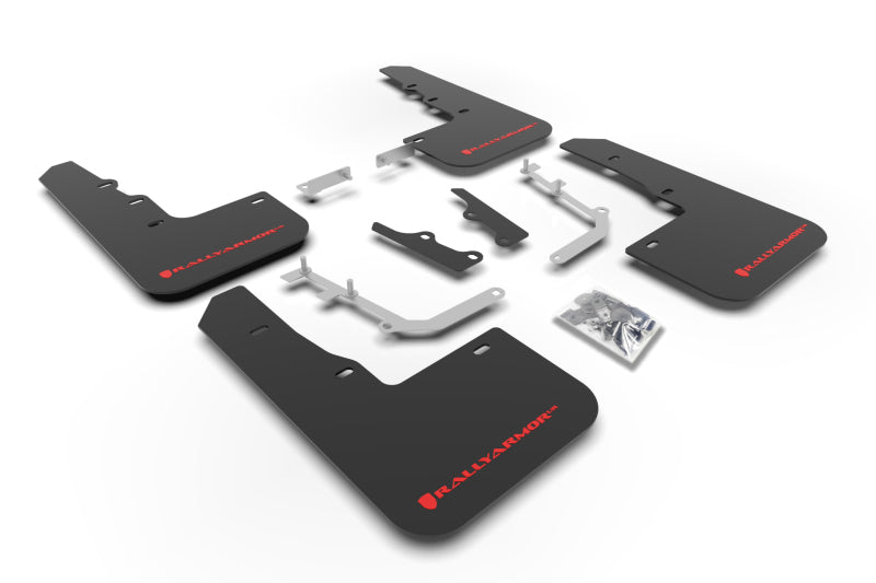 Rally Armor 20-22 Hyundai Venue Black Mud Flap Red Logo MF65-UR-BLK/RD MF65-UR-BLK/RD Photo - Primary