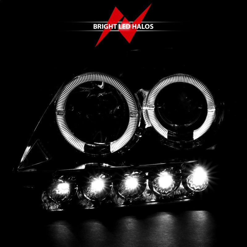 Anzo 1997.5-2003 Ford F-150 Projector Headlights w/ Halo and LED Chrome 1pc 111032 Photo - Unmounted