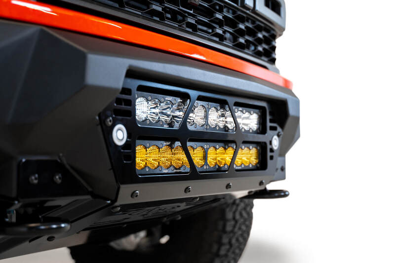 Addictive Desert Designs 2021+ Ford Raptor Bomber Front Bumper w/ Dual 20IN LED Mounts F210012140103 F210012140103 Photo - Mounted