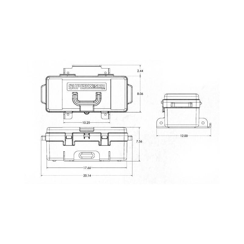 Superwinch 4000 LBS 12 VDC 3/16in x 50ft Synthetic Rope Winch2Go 1140232 1140232 Line Art
