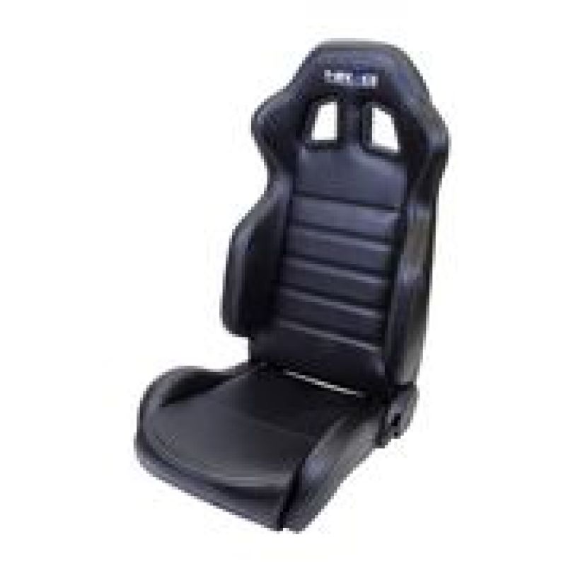 NRG Reclinable Racing Seat,Black Leather,White Stitching w/ Logo (Pair) RSC-208L/R User 1