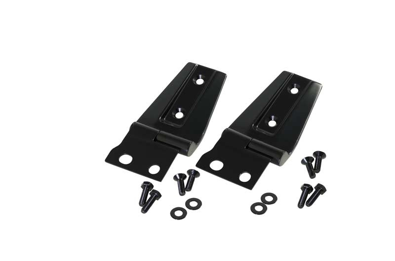 Kentrol 07-18 Jeep Wrangler JK Hood Hinge Pair - Powdercoat Black 50572 50572 Photo - Primary
