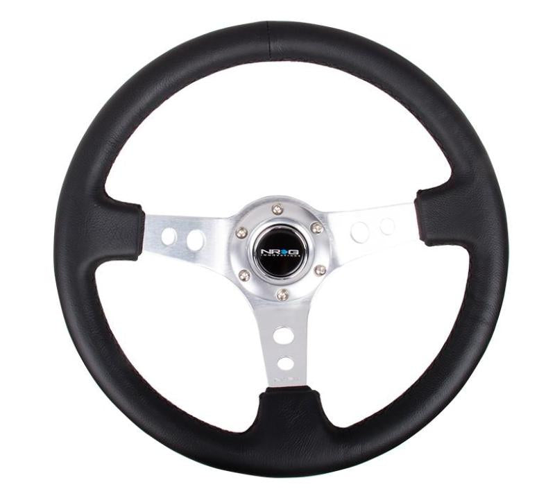 NRG Reinforced Steering Wheel - 350mm Sport Steering Wheel (3" Deep) - SIL RST-006SL User 1