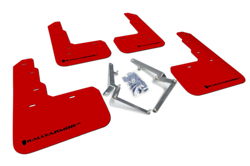 Rally Armor 17-18 Honda Civic Type R (Type R Only) UR Red Mud Flap MF47-UR-RD/BLK Photo - Primary