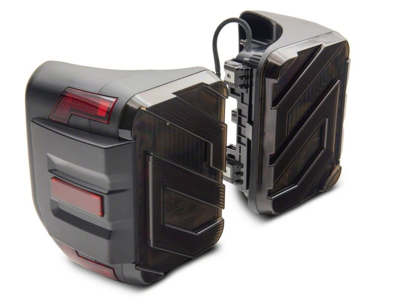 Raxiom 20-23 Jeep Gladiator JT Axial Series LED Tail Lights- Blk Housing (Smoked Lens) JG18584 JG18584 Photo - Close Up
