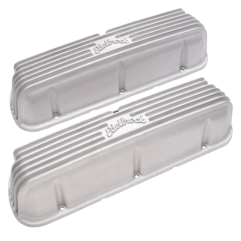 Edelbrock Valve Cover, Classic Series, Ford, 1962-95 221-351W V8, Satin 41609 Photo - out of package