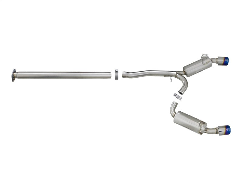 aFe Takeda 3 In to 2-1/2 In 304 Stainless Steel Cat-Back Exhaust System 49-36701-L Photo - Unmounted