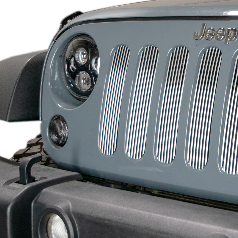 DV8 Offroad 2007-2018 Jeep JK Polished Grille Inserts D-JP-190008-POLSH D-JP-190008-POLSH Photo - Mounted
