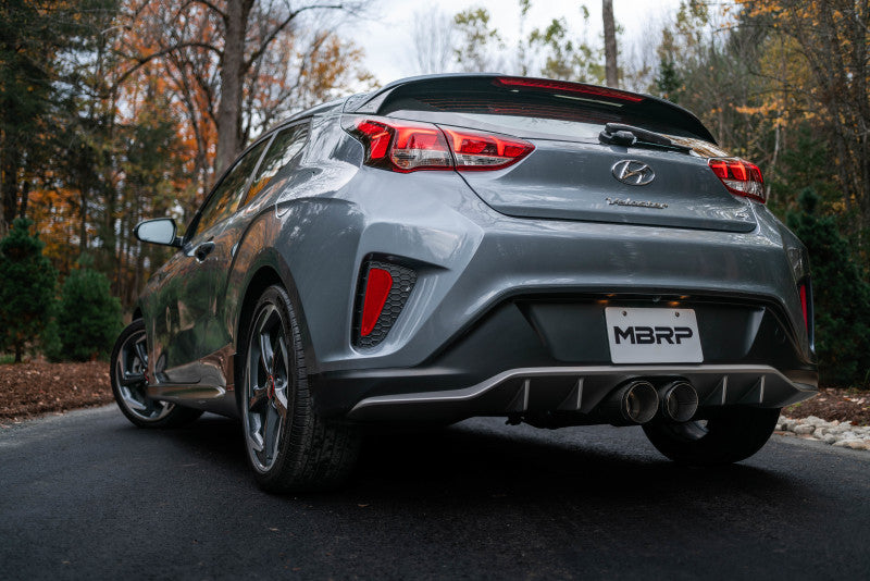 MBRP 2019+ MBRP Hyundai Veloster Turbo Cat Back - T304 Stainless - Carbon Fiber Tip S47053CF S47053CF Photo - lifestyle view