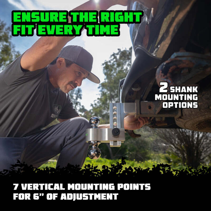 Rhino USA 6In Heavy Duty Drop Hitch - 2In (Silver) RG-HTDROP2-SVR RG-HTDROP2-SVR User 3