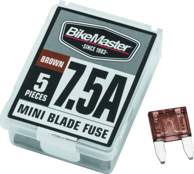 BikeMaster 5Piece 7.5A Replacement Mini Blade Fuse 152443 152443 Photo - Primary