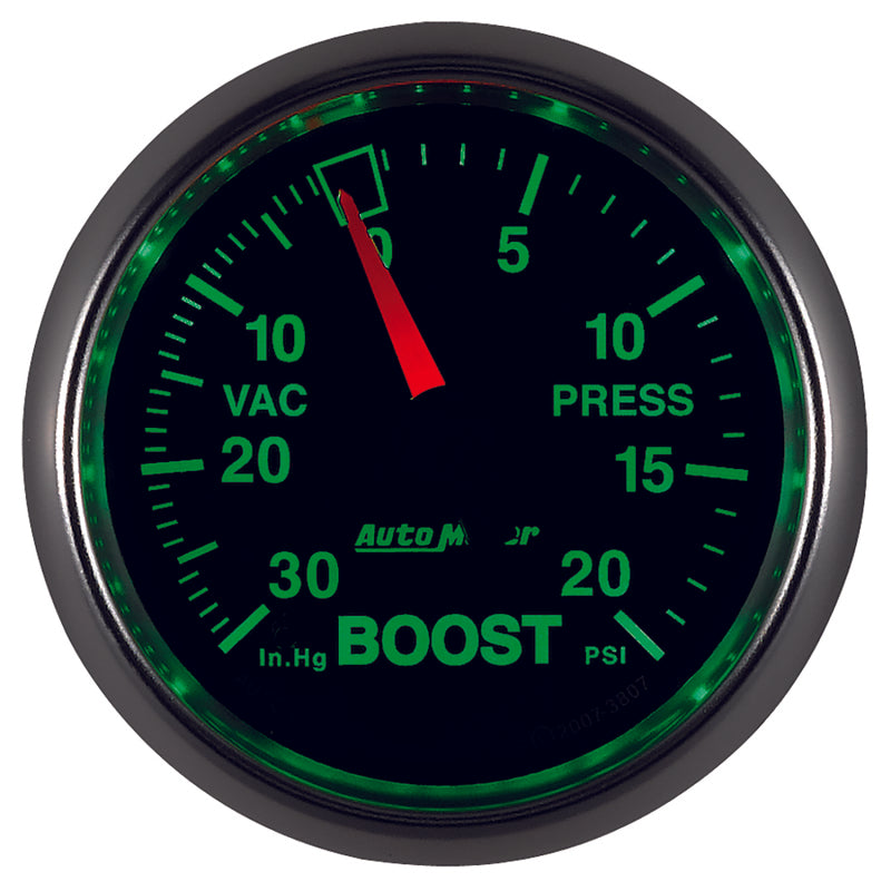 Autometer Gauge, Vac/Boost, 2 1/16", 30inHg-20 Psi, Mechanical, Gs 3807 User 4