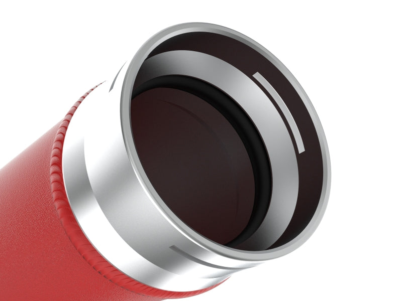 aFe BladeRunner 2-1/2 IN Aluminum Hot Charge Pipe Red 22-23 Subaru WRX H4-2.4L (t) 46-20668-R 46-20668-R Photo - Close Up