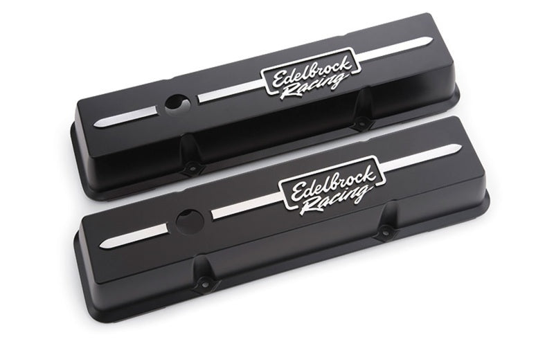 Edelbrock Valve Cover, Racing Series, Chevrolet, 1959-1986 262-400 CID V8 41633 Photo - Primary
