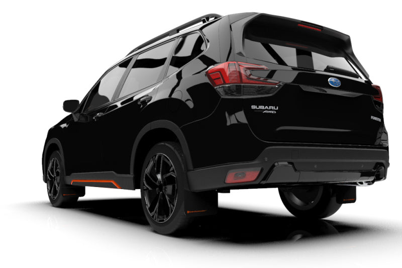 Rally Armor 2019+ Subaru Forester Black UR Mud Flap Orange Logo MF52-UR-BLK/OR User 1