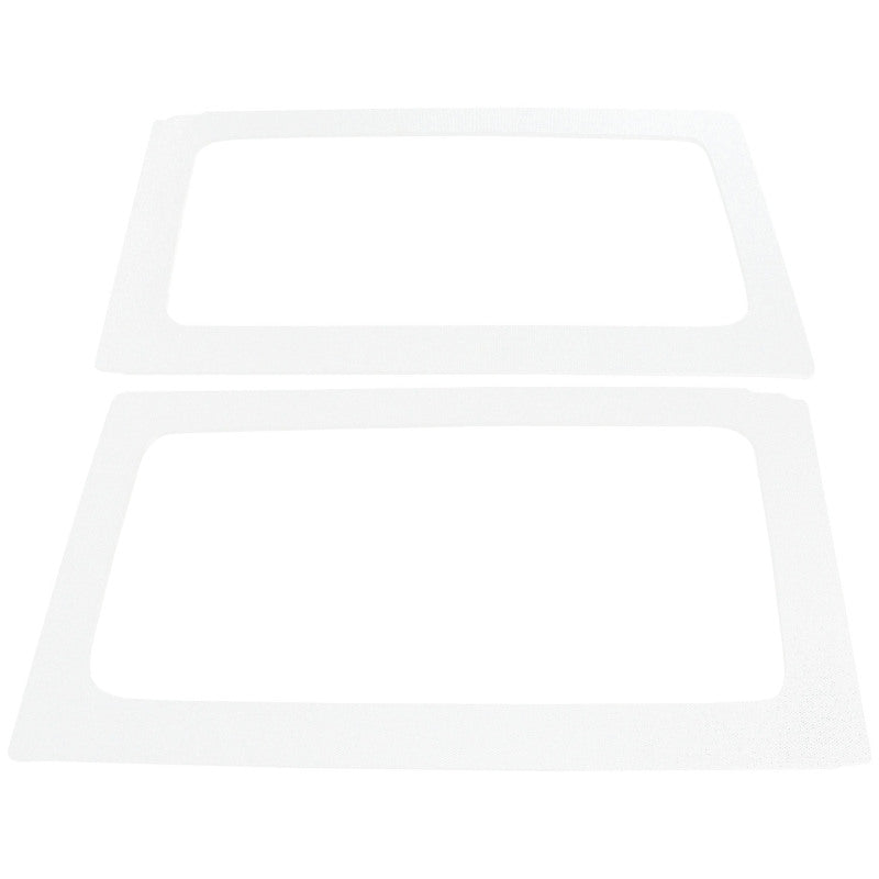 DEI 11-18 Jeep Wrangler JK 2-Door Boom Mat Rear Side Window Trim - 2 Piece - White 50154 50154 Photo - Primary