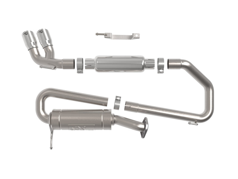aFe 18-21 Suzuki Jimny Takeda 2-1/4in. 304 SS Cat-Back Exhaust w/ Polished Tip 49-37020-P 49-37020-P Photo - Unmounted