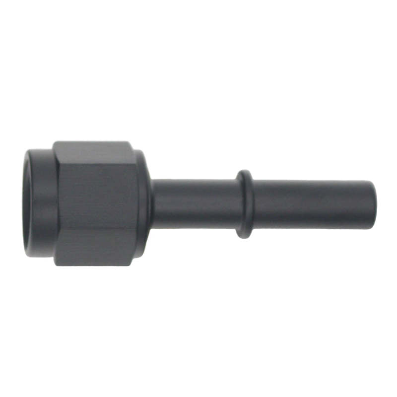 DeatschWerks 6AN Female Flare Swivel to 5/16in Male EFI Quick Disconnect - Anodized Matte Black 6-02-0130-B 6-02-0130-B Photo - Primary