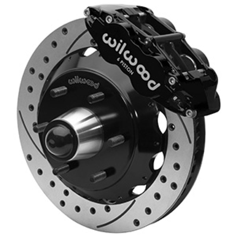 Wilwood 63-87 C10 CPP Spindle FNSL6R Front BBK 13in Drilled/Slotted 6x5.5 BC - Black 140-16457-D 140-16457-D User 1