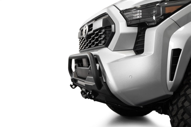 Addictive Desert Designs ADD 2024+ Toyota Tacoma Stealth Center Mount Winch Front Bumper w/ Top Hoop F6703512601NA F6703512601NA Photo - Mounted