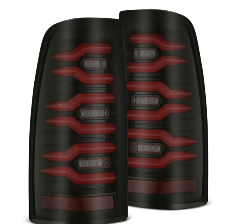 AlphaRex 99-06 Chevrolet Silverado/99-06 GMC Sierra LUXX-Series LED Tail Lights - Black/Red 620007 620007 Photo - Primary