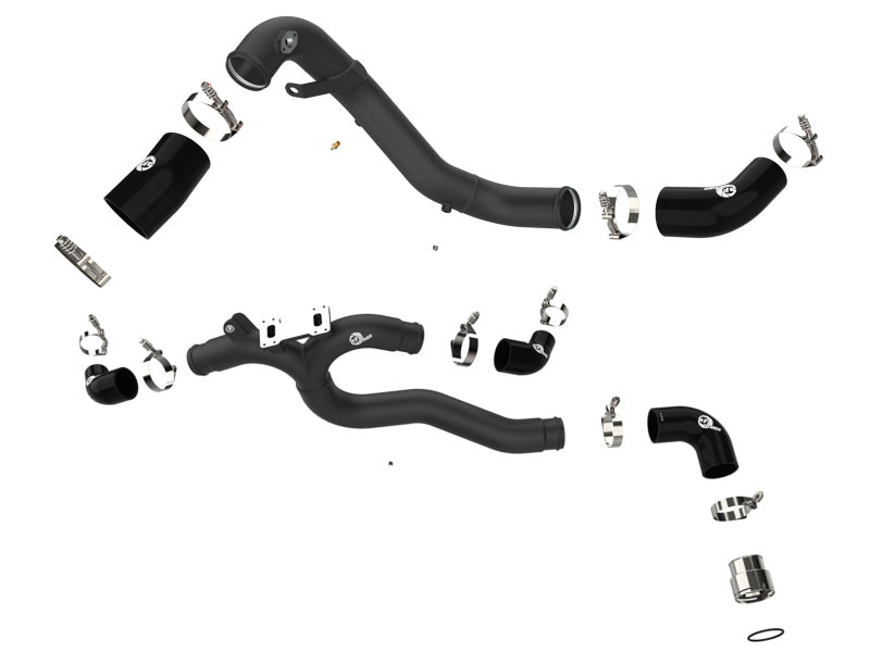 aFe 18-22 Kia Singer V6-3.3L BladeRunner Alum Hot/Cold Charge Pipe Kit Black 46-20504-B 46-20504-B Photo - Unmounted
