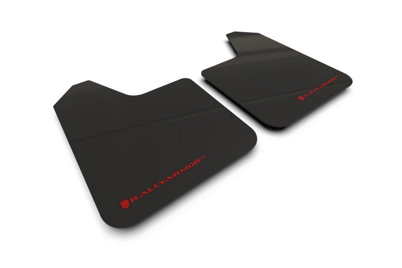 Rally Armor Universal UR Black Mud Flap Red Logo - Pair MF12-UR-BLK-RD-LRT MF12-UR-BLK-RD-LRT Photo - Primary