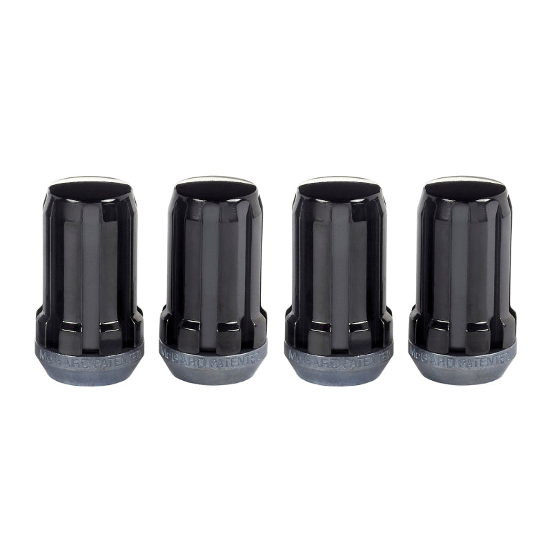 McGard SplineDrive Lug Nut (Cone Seat) M14X1.5 / 1.648in. Length (4-Pack) - Black (Req. Tool) 65315BK 65315BK Photo - Primary
