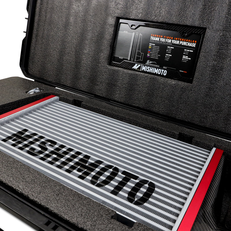 Mishimoto Universal Carbon Fiber Intercooler - Gloss Tanks - 450mm Black Core - C-Flow - P V-Band MMINT-UCF-G4B-C-P MMINT-UCF-G4B-C-P User 1