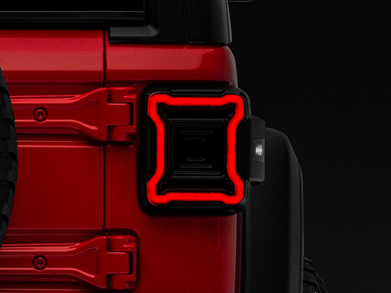 Raxiom 18-22 Jeep Wrangler JL Axial Series Plateau LED Tail Lights- Black Housing (Smoked Lens) J150581-JL J150581-JL Photo - Close Up
