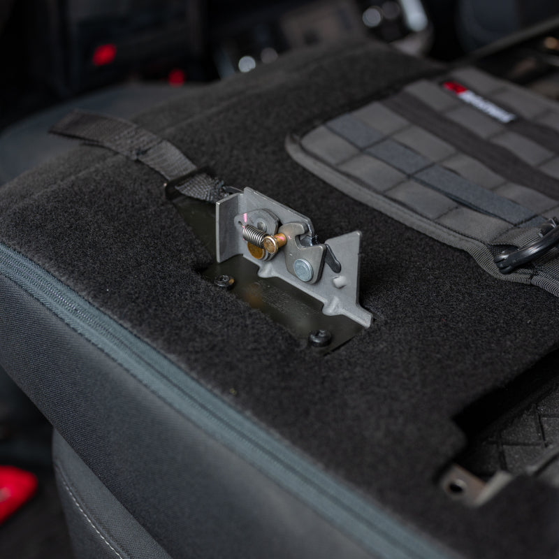 BuiltRight Industries 09-20 Ford F-150/Raptor (09-14 SuperCrew Only) Rear Seat Release - Black Strap 100100 100100 Photo - Mounted