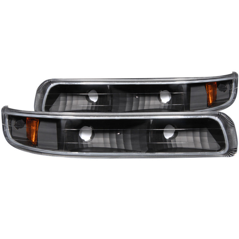 Anzo 1999-2002 Chevrolet Silverado 1500 Euro Parking Lights Black w/ Amber 511065 Photo - Primary
