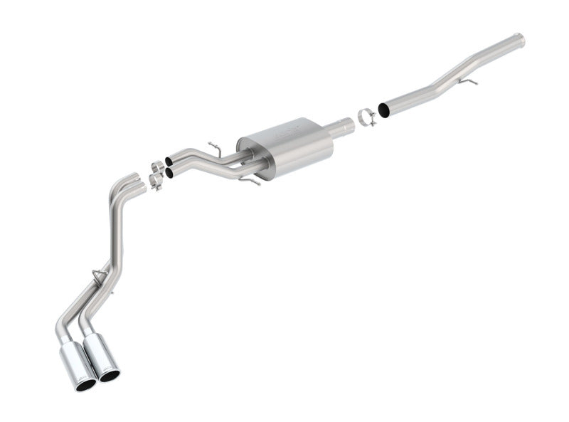 Borla 14 Silv/Sierra 1500 EC Std/CC Short 143.5in WB S-Type Dual Rolled Side Exit Cat-Back Exhaust 140576 140576 Photo - Primary