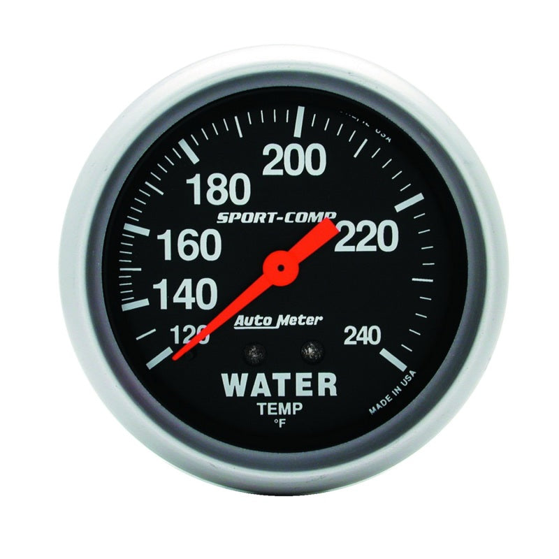 Autometer 2-5/8" Water Temperature, 120-240 °F, Mechanical, Sport-Comp 3432 Photo - Primary