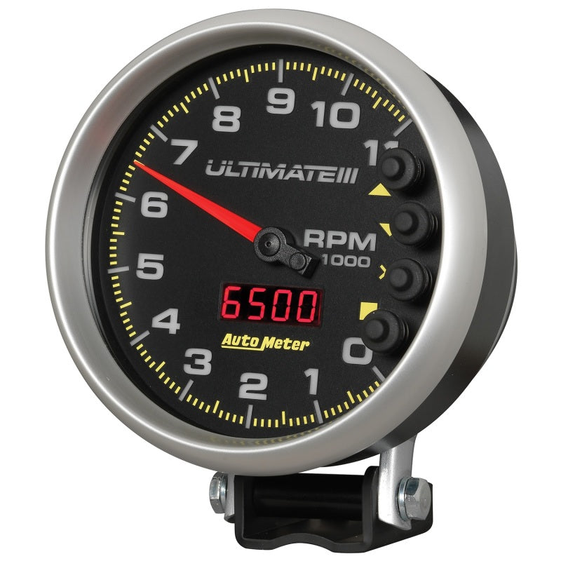 AutoMeter Gauge Tach 5in. 11K RPM Pedestal Datalogging Ultimate IIi Playback Black 6888 6888 User 2