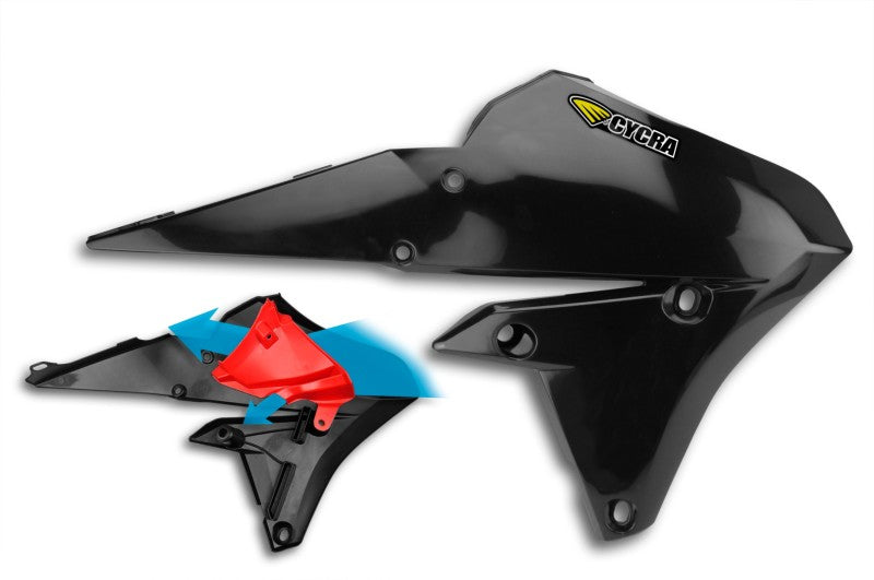 Cycra 14-19 Yamaha WR250F-450F/YZ250-450FX Powerflow Radiator Shrouds Black 1CYC-1779-12 1CYC-1779-12 Photo - Primary