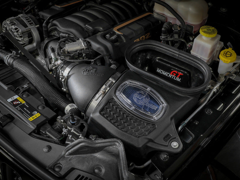 aFe 21 Jeep Wrangler 392 JL V8-6.4L Momentum GT Cold Air Intake System w/ Pro 5R Filter 50-70080R 50-70080R Photo - Mounted