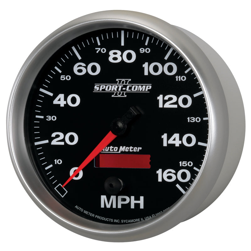 Autometer Gauge, Speedometer, 5", 160Mph, Elec. Programmable, Sport-Comp II 3689 User 2