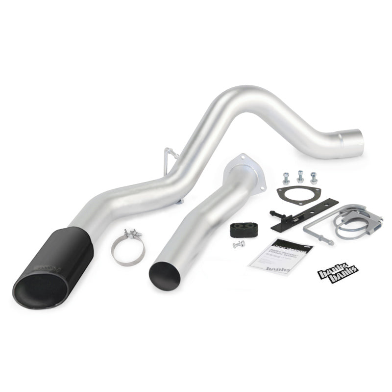 Banks Power 07-10 Chev 6.6L LMM ECSB-CCLB Monster Exhaust System - SS Single Exhaust w/ Black Tip 47784-B 47784-B Photo - Primary
