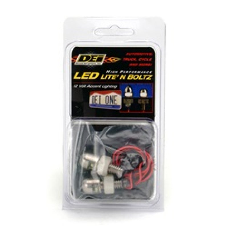 DEI LED LiteN Boltz License Plate Lighting - Dome Head - 2pc - Satin 30302 30302 Photo - in package