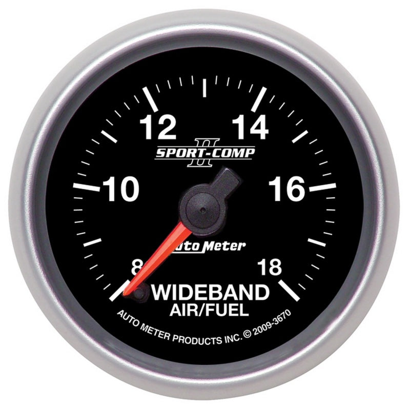 Autometer 2-1/16" Wideband Air/Fuel Ratio, Analog, 8:1-18:1 Afr, Sport-Comp II 3670 Photo - Primary