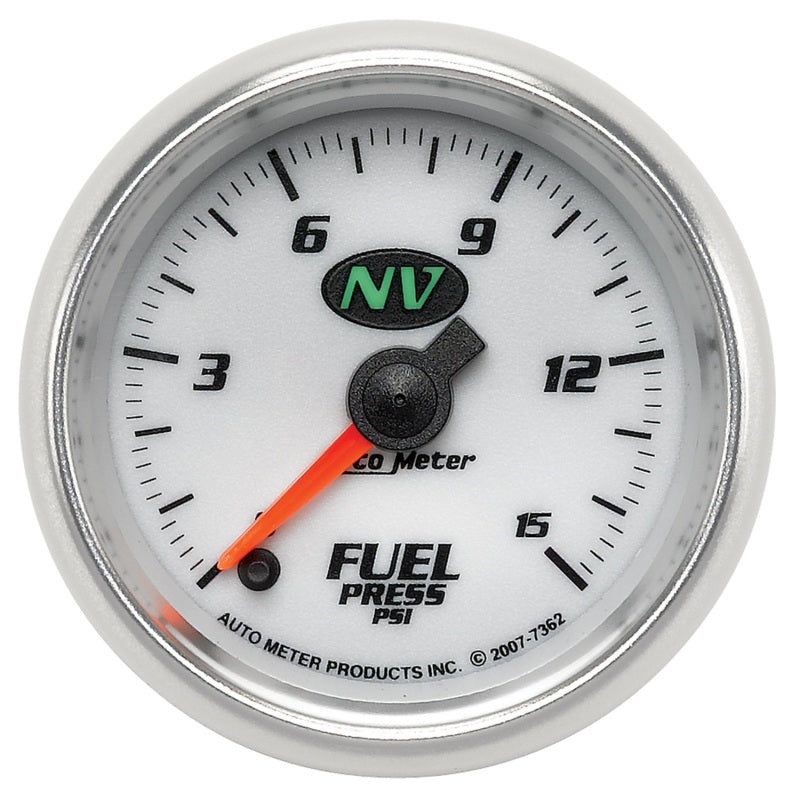 AutoMeter Gauge Fuel Pressure 2-1/16in. 15PSI Digital Stepper Motor NV 7362 7362 Photo - Primary